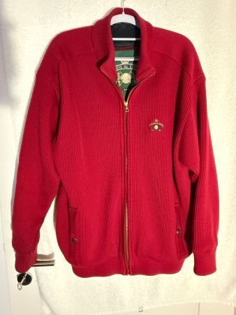 Golf Strickjacke von Woods & Irons in rot