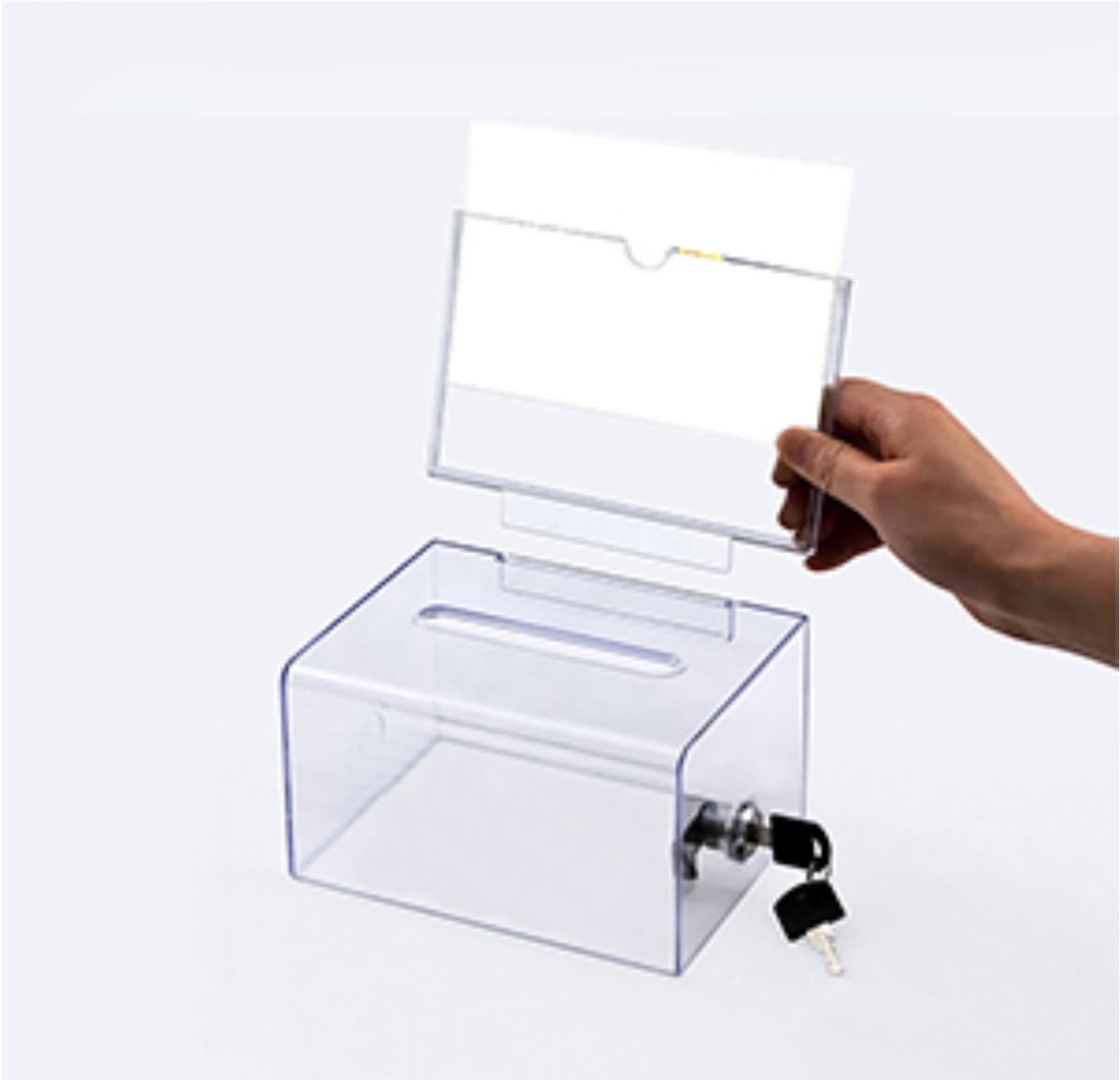 Behälter & Ähnliches: Acrylspendenbox, Wahlurne, empfohlene Box, transparente – Neu und originalverpackt aus Bülach von StoreInShopSwiss 6