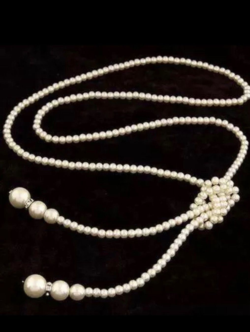 Catenine: PERLENKETTE - LANG - MODESCHMUCK – Nuovo e nell'imballaggio originale da St. Gallen venduto da Martunia