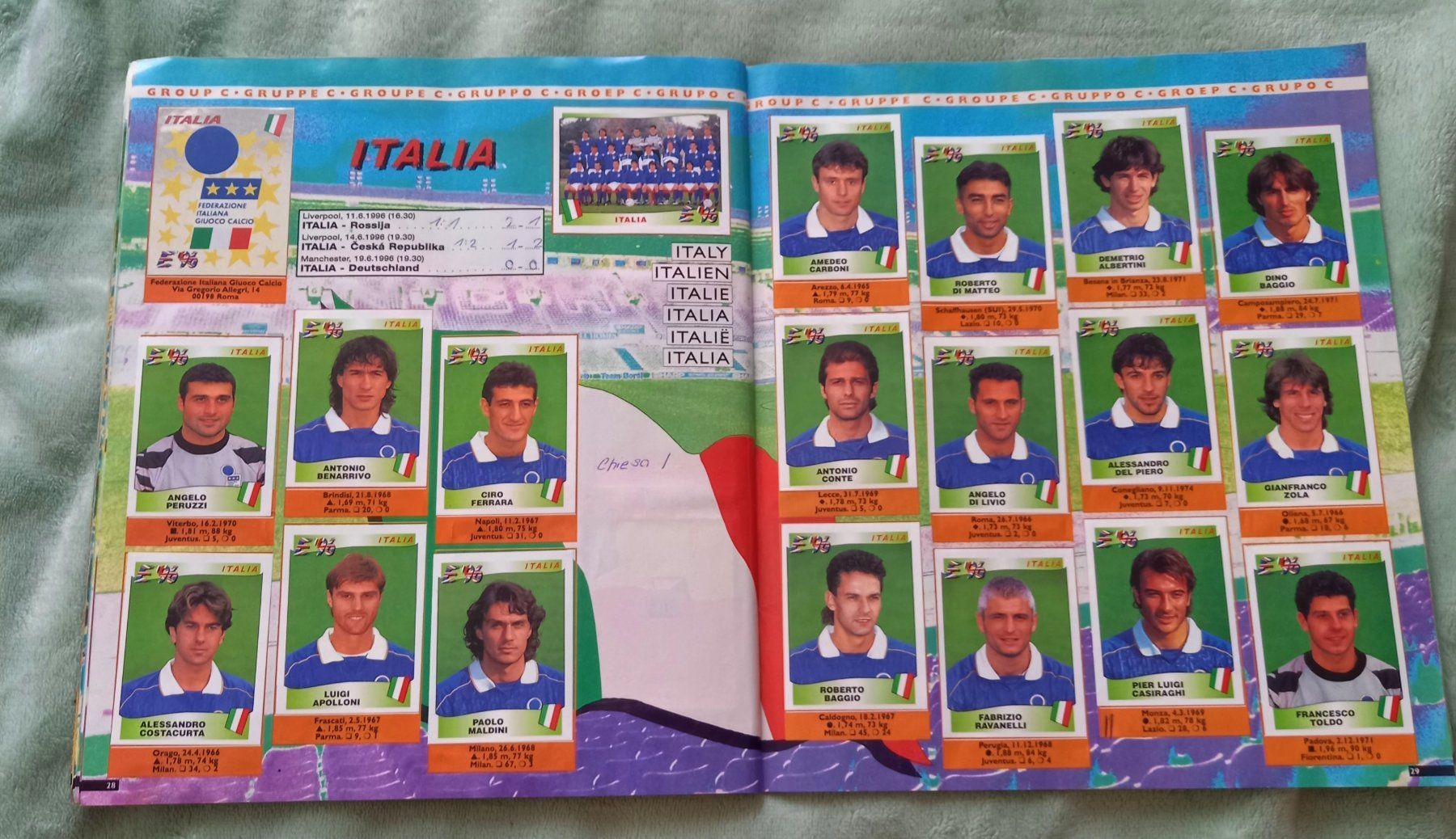 Panini Album: Panini Europa 96 Album – Usato da zürich venduto da Maratonga 3