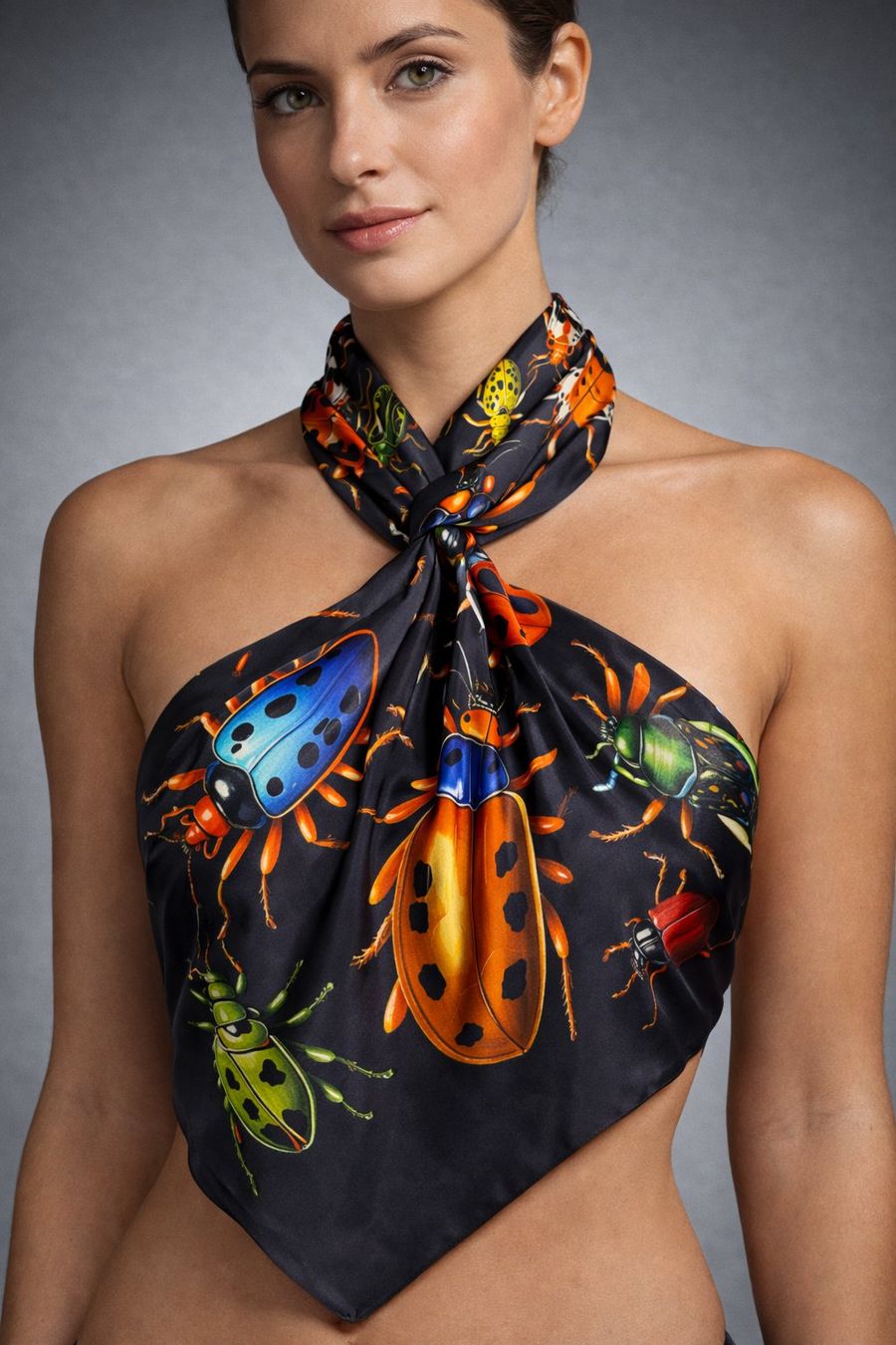 Foulard & Sciarpe: Schöner Seidenfoulard "Bugs – Nuovo e nell'imballaggio originale da Dättwil AG venduto da AnDani2.