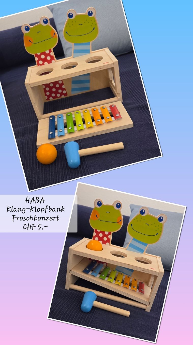 Haba Giochi: HABA Klangspiel mit Fröschen – Usato da Zug venduto da dhs87