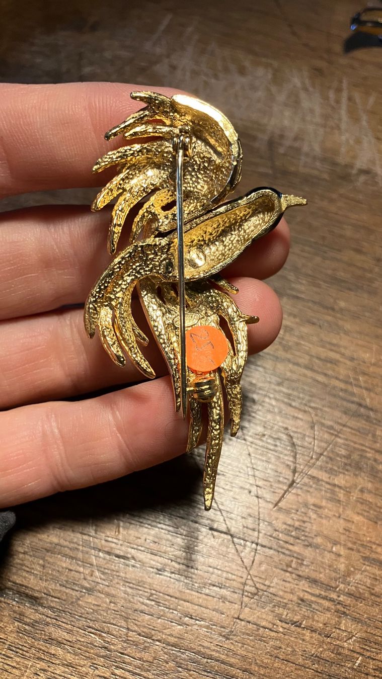 Spille & Fermagli: broche vintage oiseau Voegel Brosche – Usato da St-Cierges venduto da LeRegain 1
