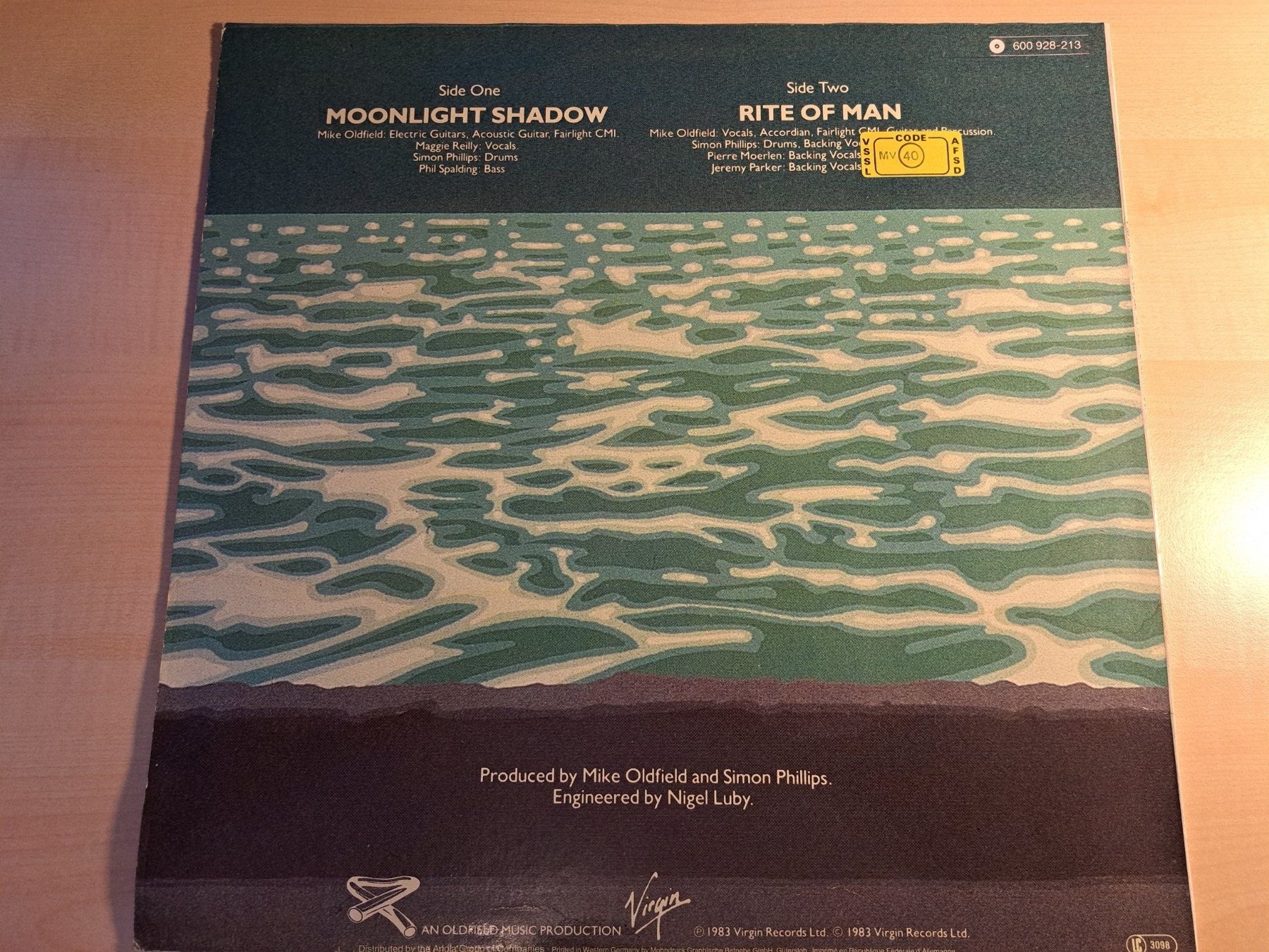 Dischi in vinile: Maxi-Single: Mike Oldfield. Moonlight shadow (extended vers – Usato da Glashütten venduto da Christheswiss 1
