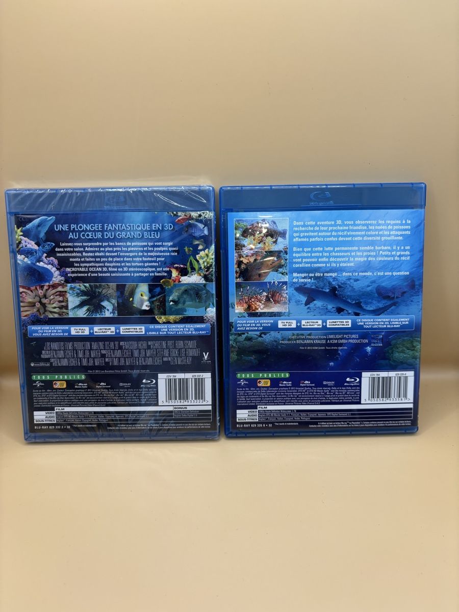 Tutti i DVDs: Lot 2 Blu-ray 3D Océans: Récif Corail + Incroyable 3D – Usato da Genève venduto da sho_67qj 1