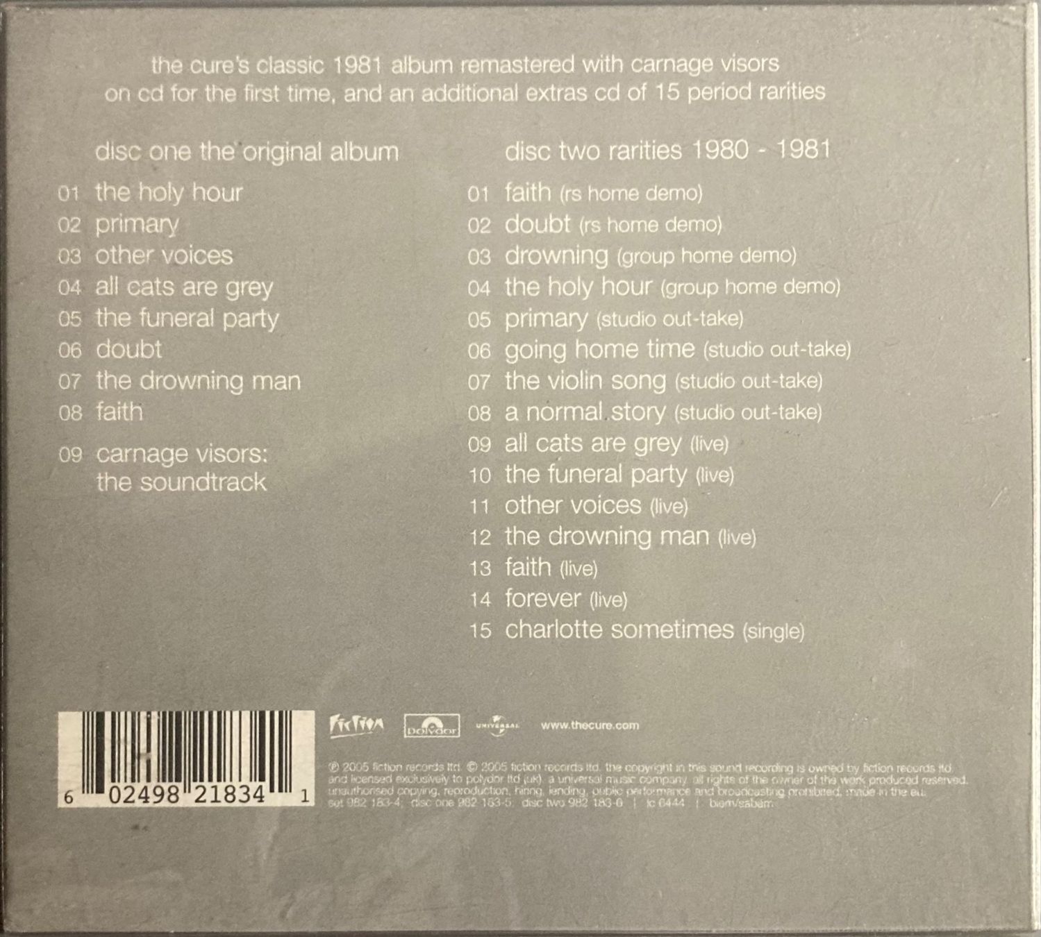 CDs: THE CURE - FAITH – D'occasion à Poliez-Pittet par Newtown-Records 1