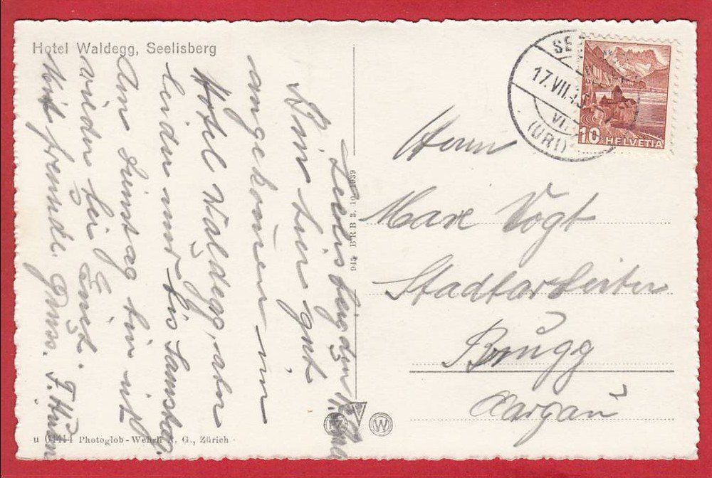 Cartoline postali: SEELISBERG HOTEL WALDEGG – Usato da Grüningen venduto da Kartenlaube 1