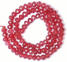 1 Strang natürliche Rubin Rondellen Perlen 5,5 x 4 mm facet.