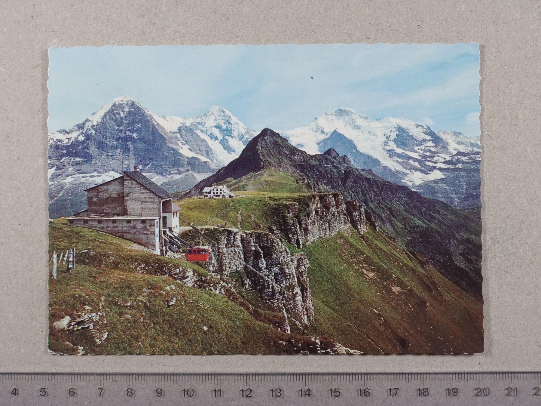 Cartoline postali: Luftseilbahn Wengen - Männlichen, 1970 – Usato da Lenzburg venduto da fh1
