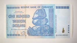 Banknote  Simbabwe 100'000'000'000'000 Dollars 2008 UNZ