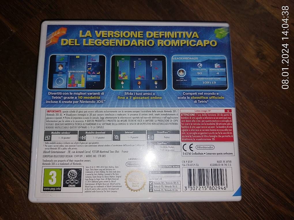 Giochi: Tetris Ultimate Nintendo 3 DS Italien Version – Usato da Bäch SZ venduto da Retroandy 2