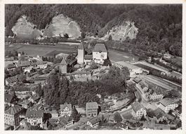 Burgdorf mit Schloss, Luftaufnahme um 1935-40