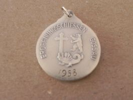 Schweiz Medaille Schützenfest Schiessen Gossau SG 1958 Stgl