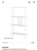 BAGGEBO Shelving unit metal white 60x25x116 cm