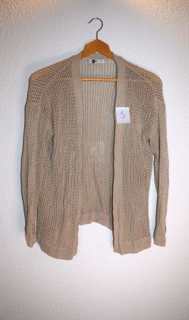 Beige Strickjacke, Grösse S