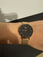 Armbanduhr Daniel Wellington gold schwarz gebrauchter Zustan