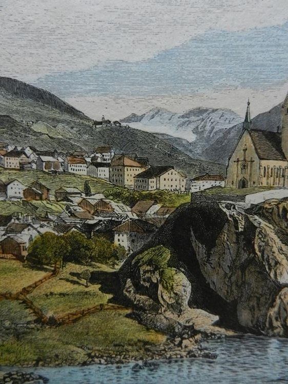 Gravures: Scuol Schuls koloriert – D'occasion à Risch par Rischli15 5