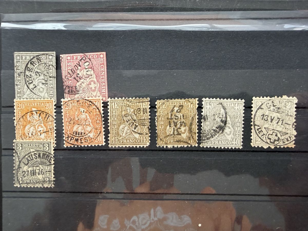 Alle Briefmarken: Sitzende Helvetia diverse Werte – Gebraucht aus Meierskappel von Hala03