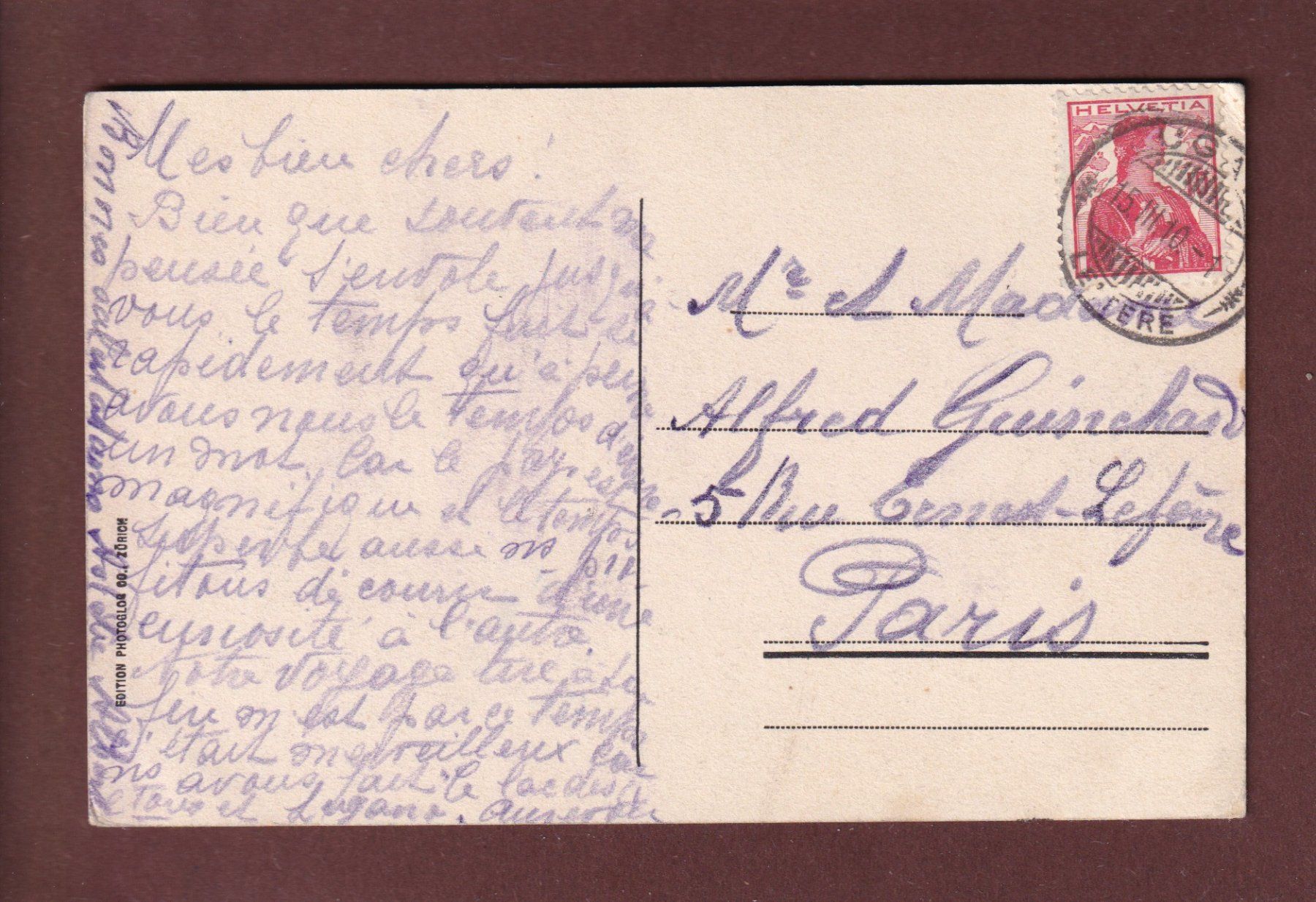 Cartoline postali: BRUNNEN - Urirotstock - 1910 – Usato da Pully venduto da nicecards 1