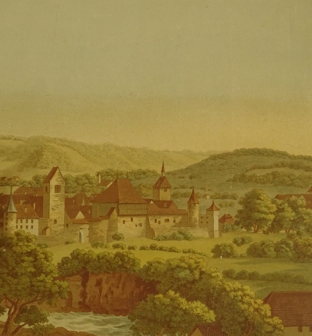 Incisioni: BRUGG FARBLITHOGRAPHIE UM 1890 – Usato da Grüningen venduto da Kartensammler 3