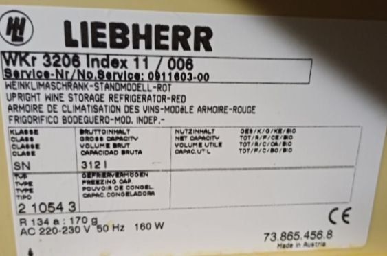 Frigoriferi: Liebherr Weinkühlschrank - 312 Liter – Usato da Bern venduto da Yunkom 1