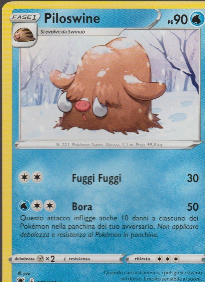 Pokémon Carte collezionabili: TCG POKEMON Lucentezza Siderale ARS 032/189 PILOSWINE Italia – Nuovo (secondo la descrizione) da Vezia venduto da Aquarius_Age