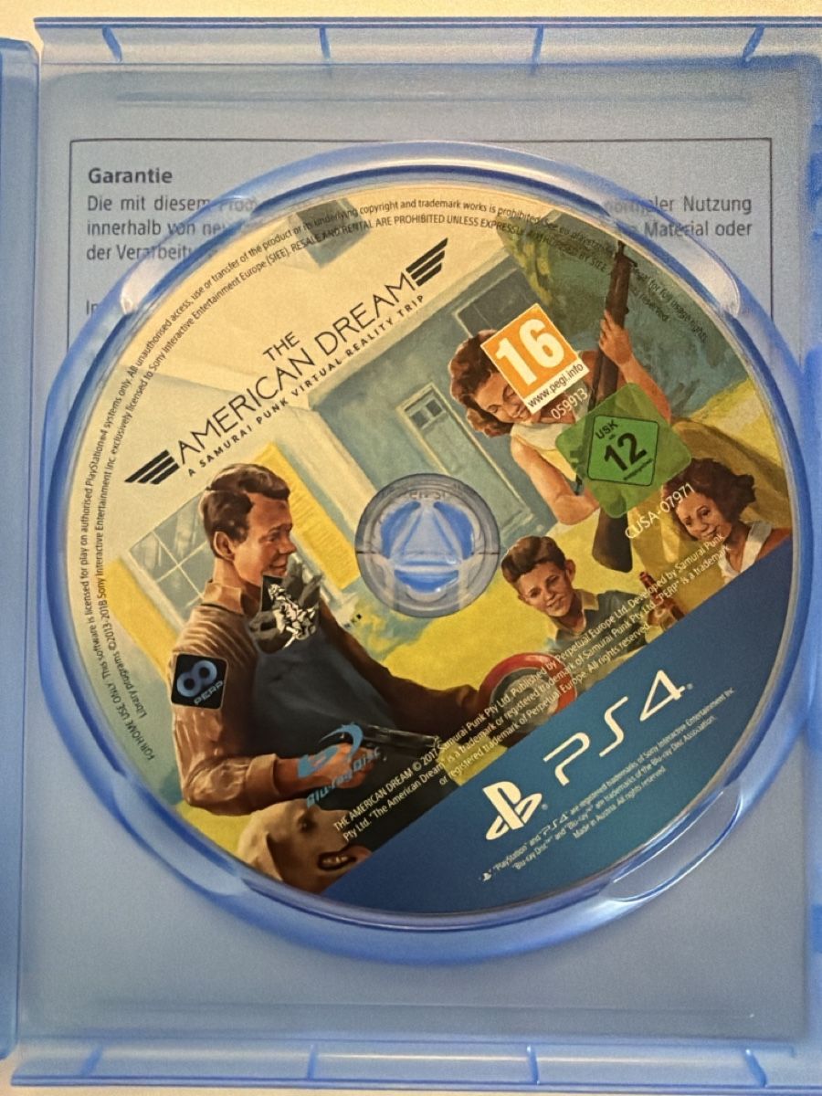 Sony Spiele: The American Dream VR PS4 Game  – Neu (gemäss Beschreibung) aus Hendschiken von Jamie2006 2