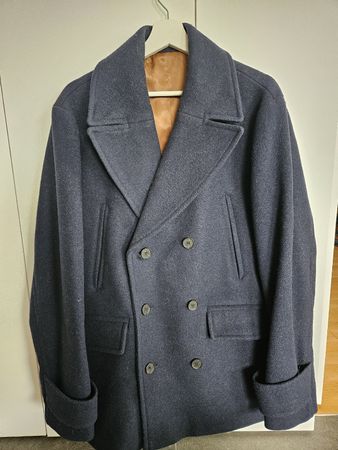 Esprit - Caban bleu marine en laine mélangée (taille L)
