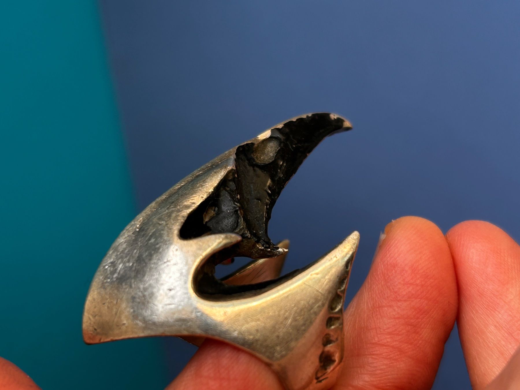 Anelli: Silberring Adlerkopf Gr. 59 (Unikat) – Usato da Laufen venduto da belleskulptur 7