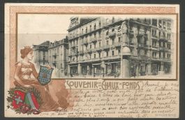 Carte P de 1908 ( Souvenir de la Chaux-de-Fonds )