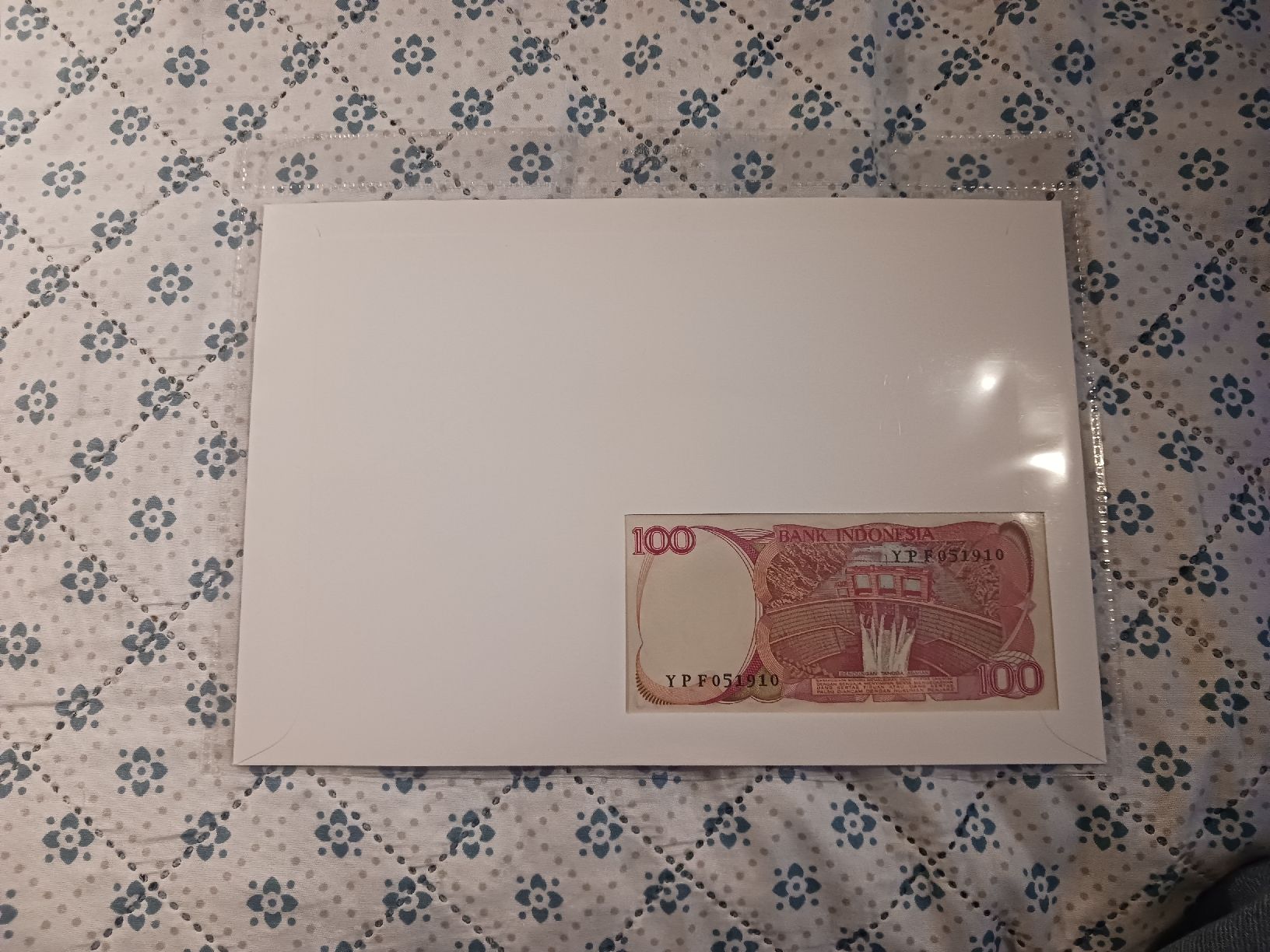 Banconote: Indonesien Banknotenbrief mit 100 Rupiah Note. – Nuovo (secondo la descrizione) da Geroldswil venduto da Antica01 1