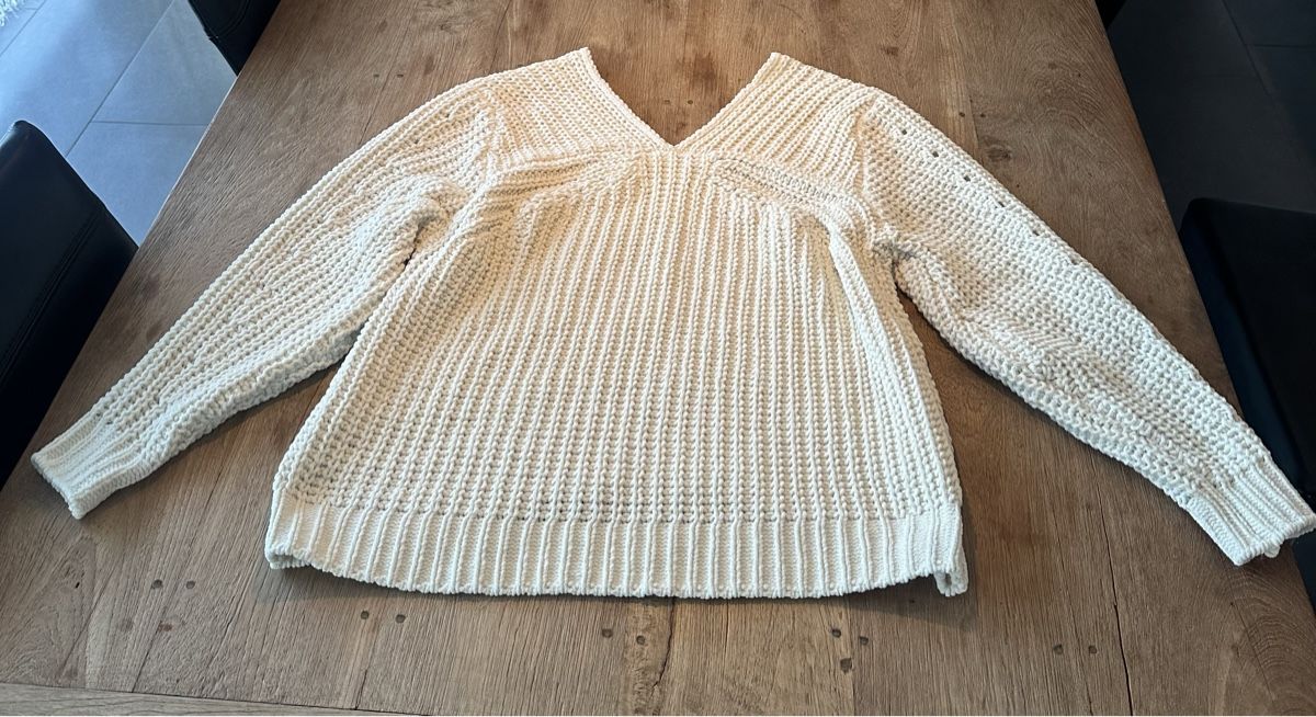 H&M Maglioni & Felpe: H&M Damen Winterpullover Strickpulli Grösse XS Off-White Cre – Usato da Dänikon ZH venduto da Annikaberg 3