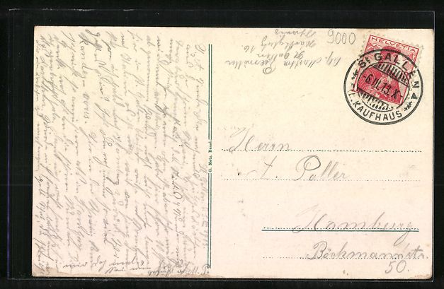 Cartoline postali: AK St. Gallen, St. Leonhard mit Säntis – Usato da Berlin venduto da bartko-reher 1