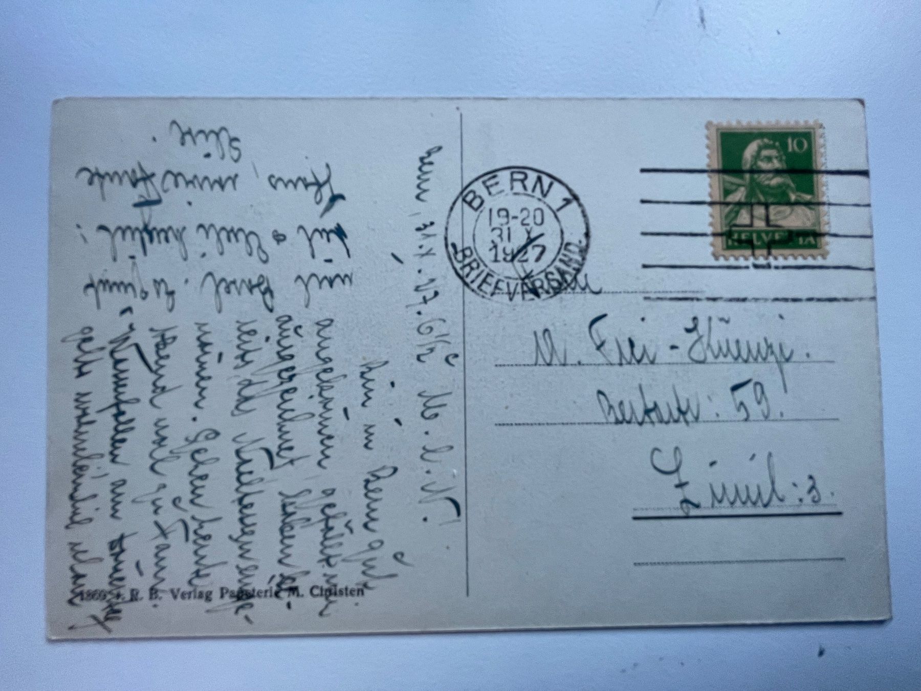 Cartoline postali: Bern 1927 – Usato da Faido venduto da Luca555 1