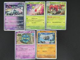 Pokémon Temporal Forces Set nur Rare und Holos