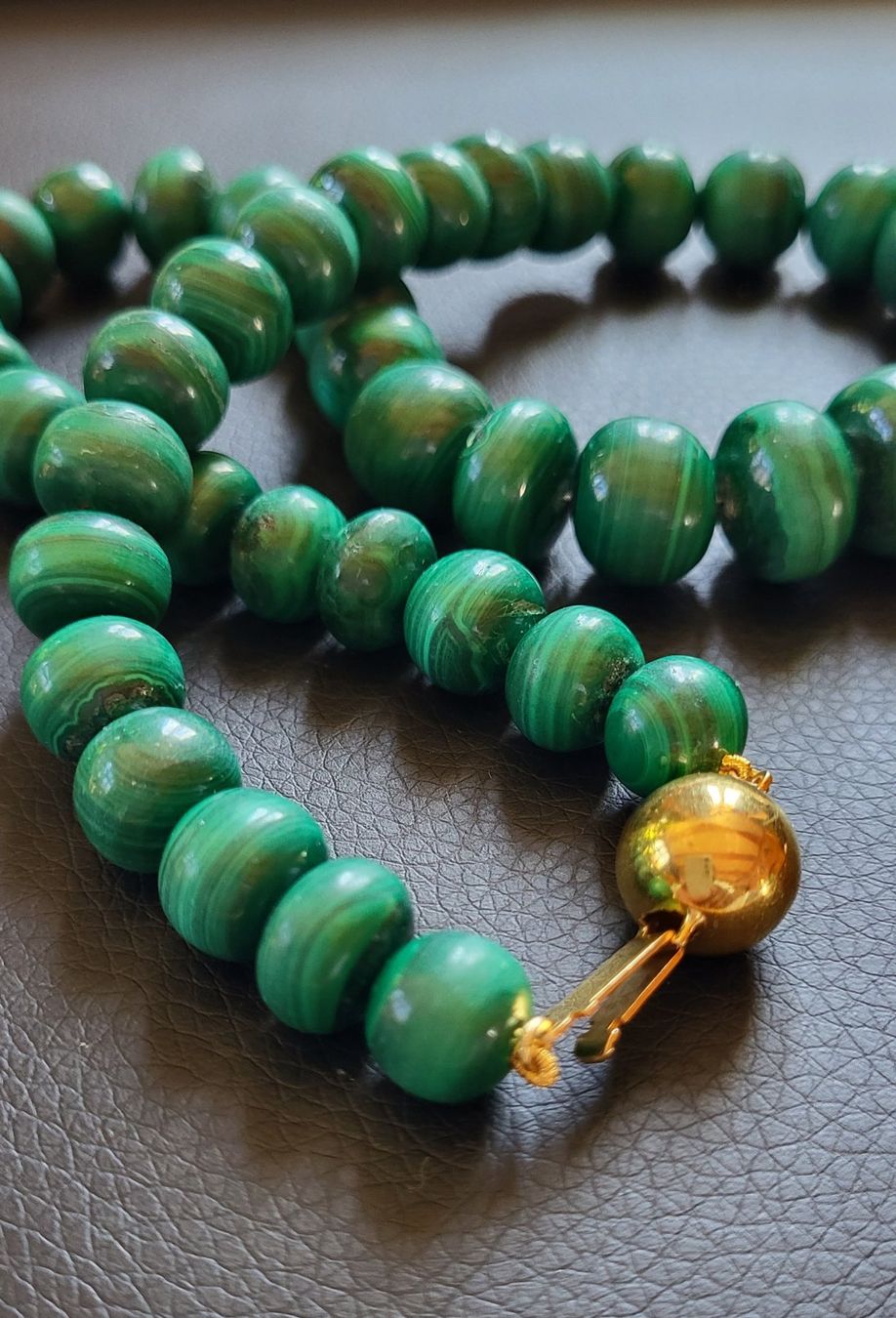 Catenine: Gold 750 Massiv Malachit Collier 18 Karat – Usato da Wald ZH venduto da Dasilver 7