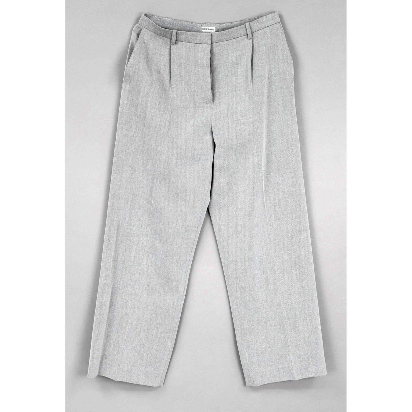 Hermès Pantaloni: Hermes trousers / pantalons light gray wool – Nuovo (secondo la descrizione) da Morges venduto da Audemars07