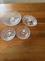 Kristallglas Schalen Set 4-teilig geschliffen Vintage