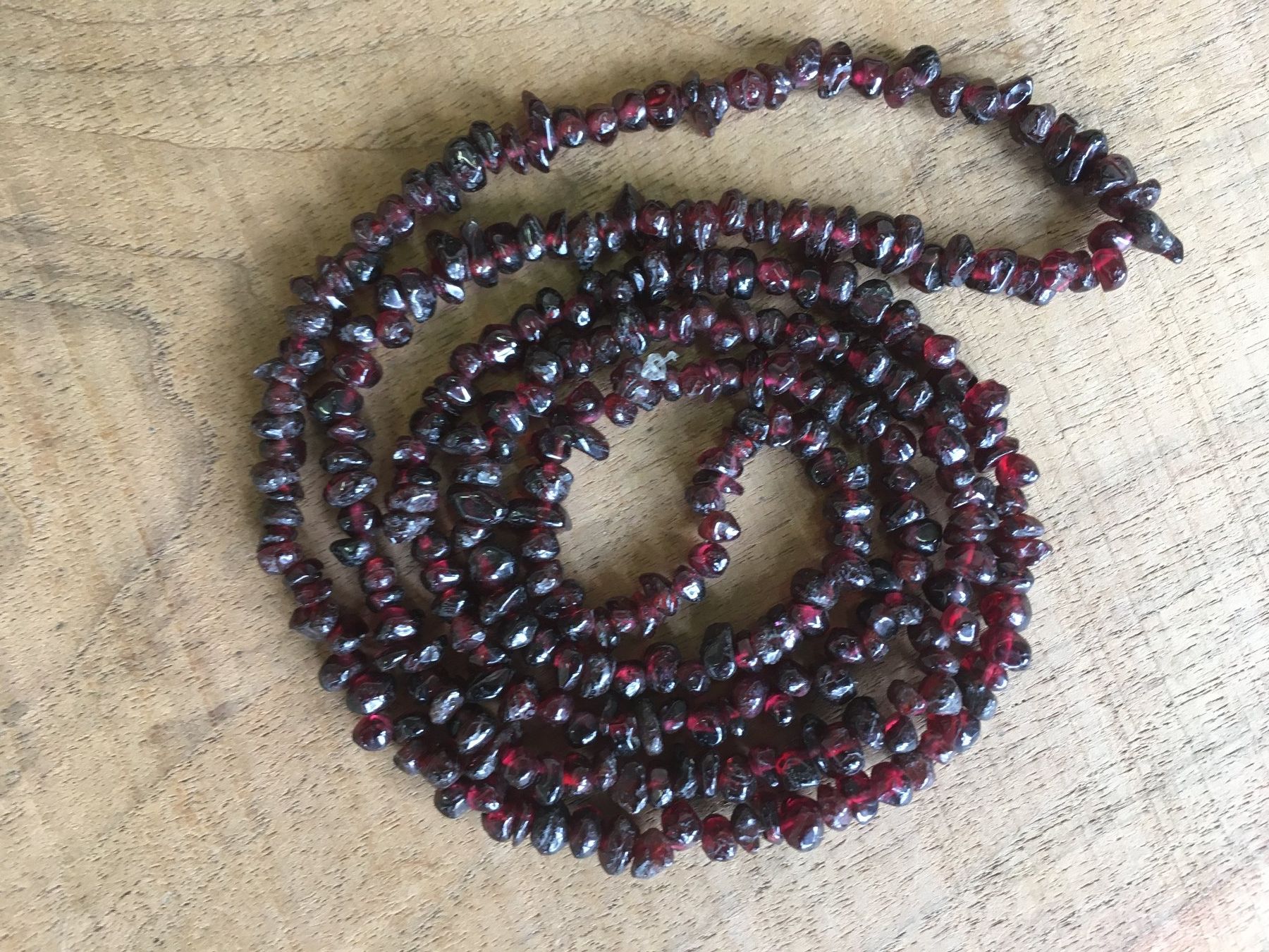 Catenine: GRANAT  SPLITTER  HALSKETTE 90cm – Nuovo e nell'imballaggio originale da Aesch ZH venduto da LiquidAktion 2