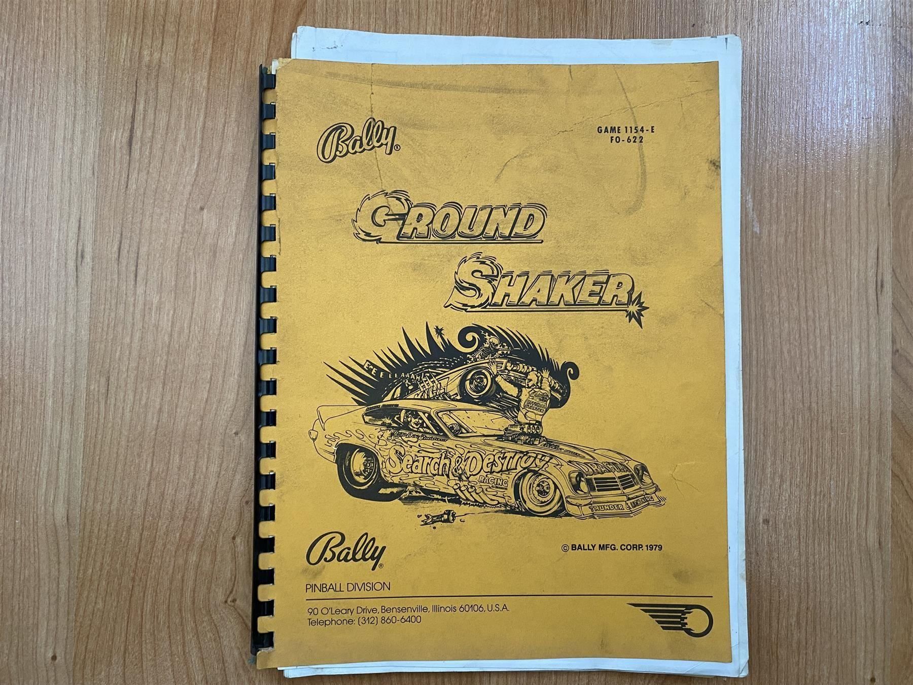 Flipper: Original Flipper Handbuch Ground Shaker – Usato da St.Gallen venduto da kingsamas