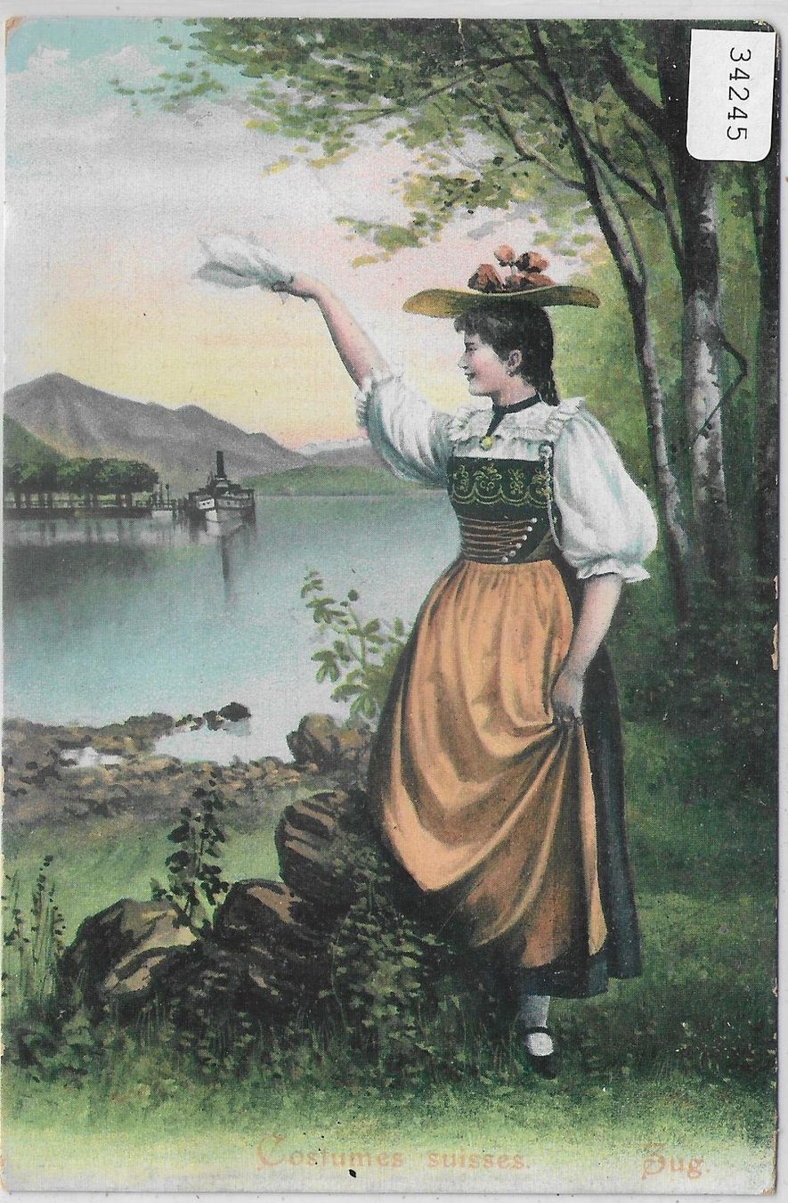 Cartoline postali: Costumes Suisse - Zug – Usato da Ettingen venduto da Kartenplanet