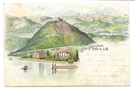 San Salvatore - Lugano (TI) Hotel Beau Rivage - Litho - 1899