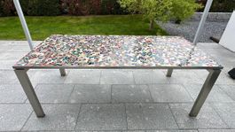 Wunderschöner Mosaik Gartentisch