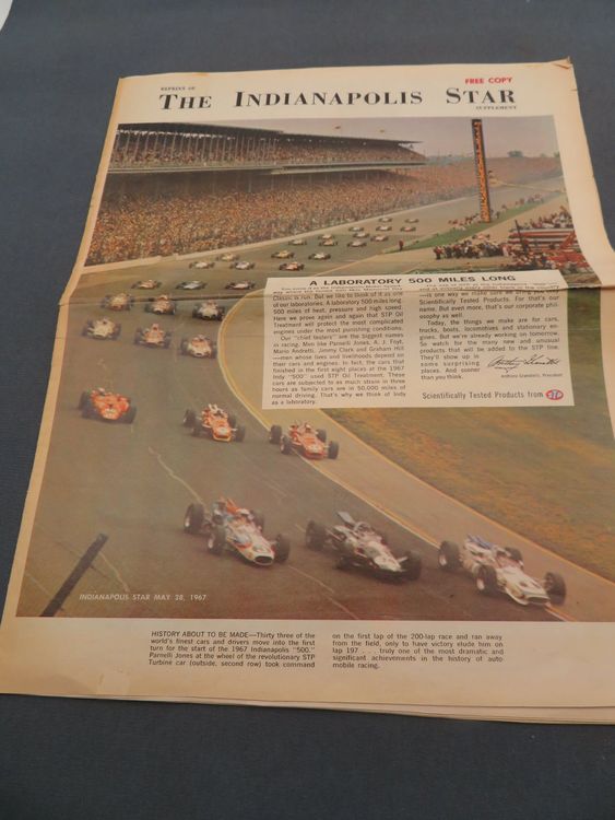 Indianapolis 500 Zeitung 1967 Rennbericht STP Racing Team... (Gebraucht ...