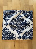 Neuwertige Kissenbezüge mit Muster, 4 Stk., Navy/Weiss