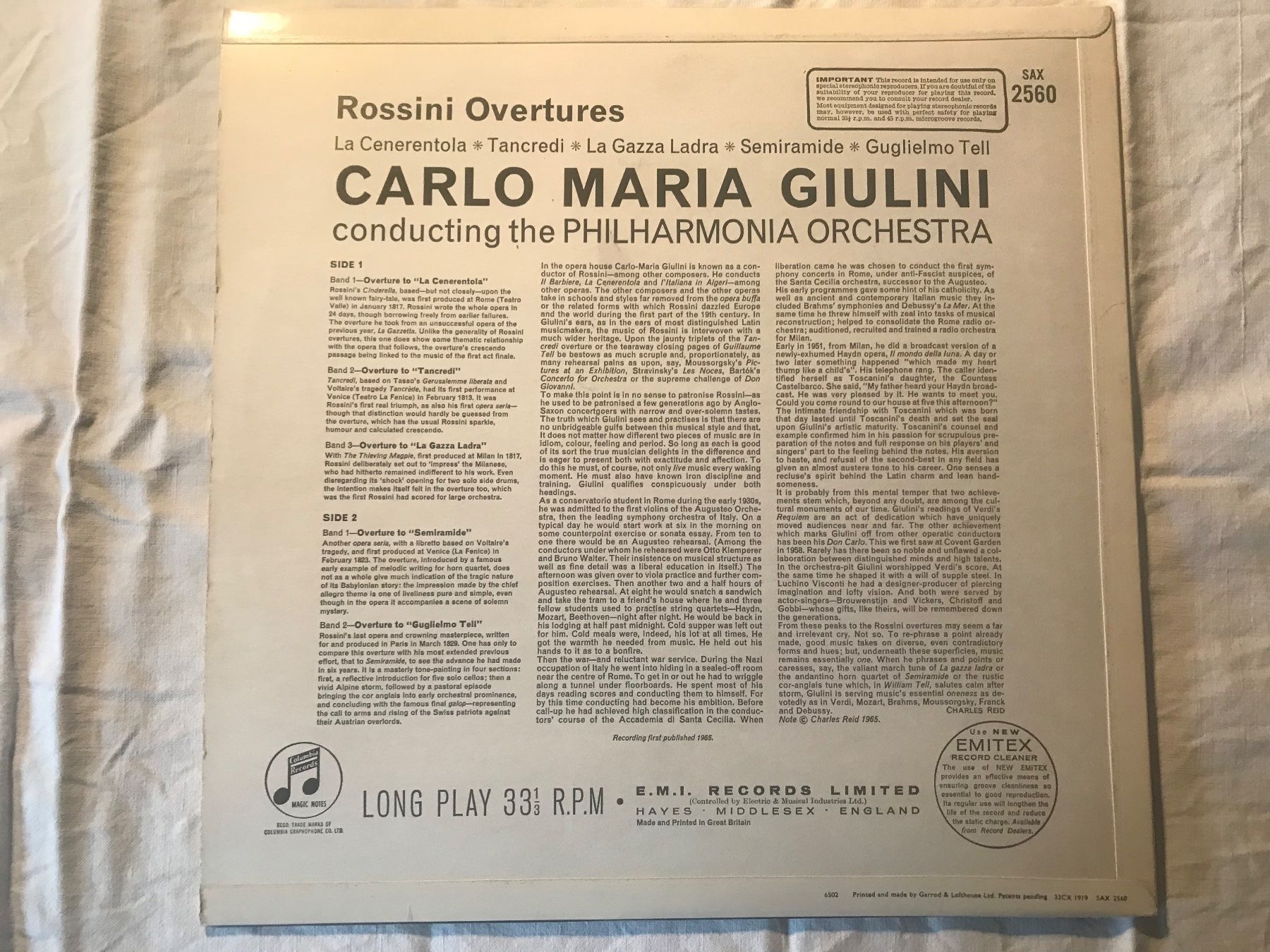 Dischi in vinile: Rossini Ouvertures – Usato da Ranflüh venduto da ChristinaW01 1