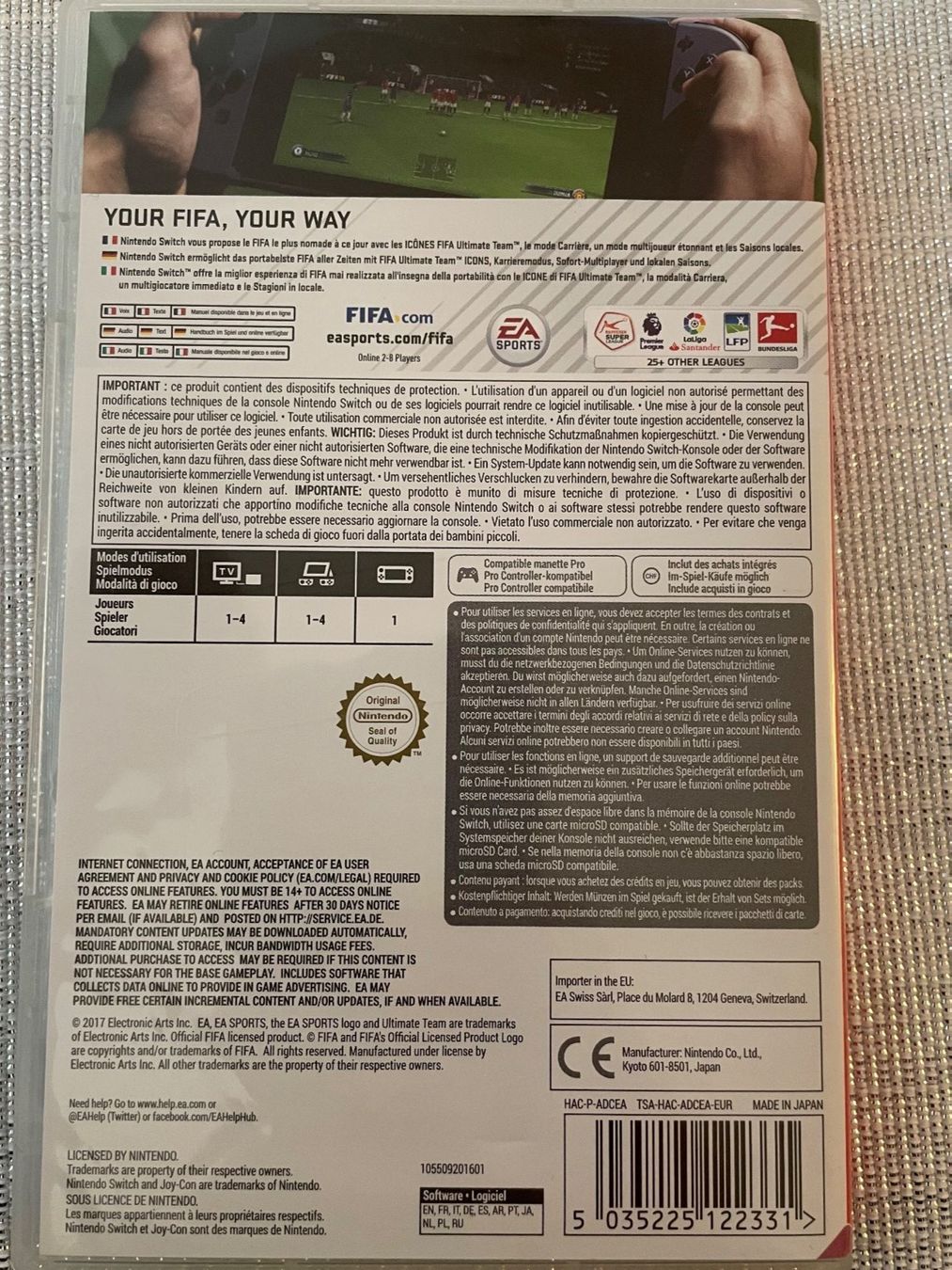 Nintendo Giochi: Jeu Nintendo Switch : FIFA18 – Usato da Préverenges venduto da groli_mur 1