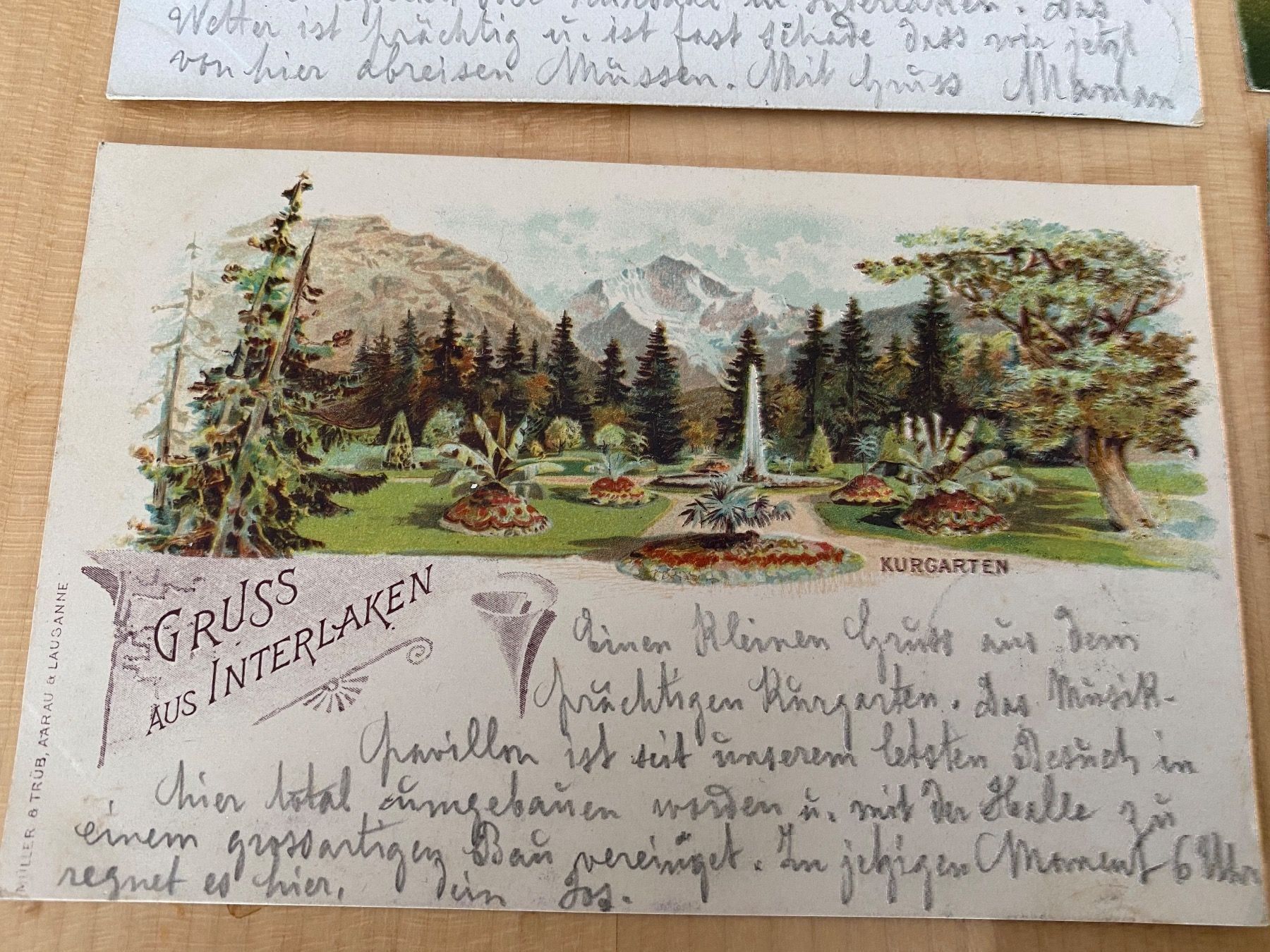 Cartoline postali: Lot Aal Nr 3 Interlaken – Usato da Mosnang venduto da Goldwasser 3