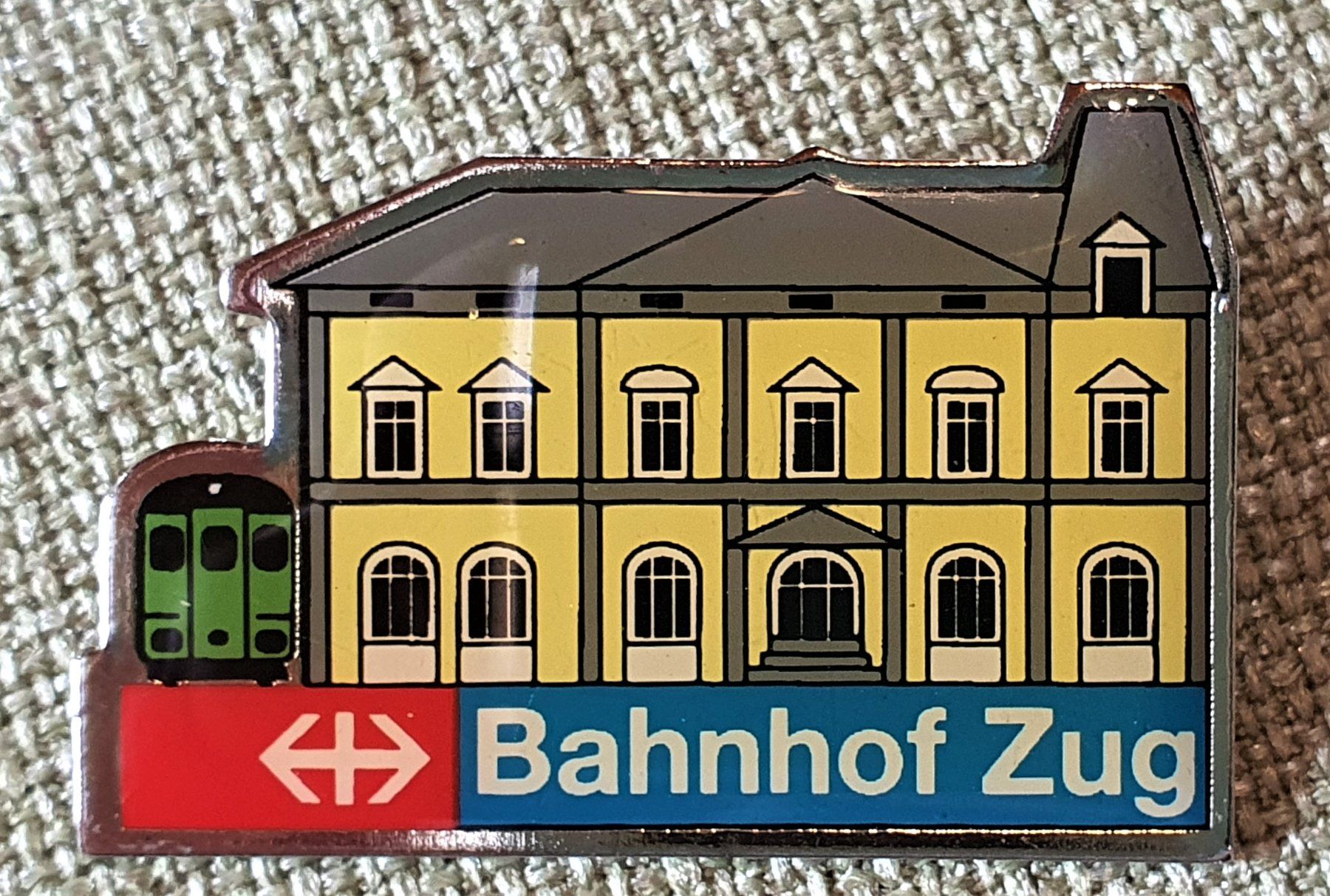 SBB/CFF/FFS Plaketten & Abzeichen: B593 - Pin SBB Bahnhof Zug  Nr.265 – Gebraucht aus Reinach BL von Boston-Verkauf 1