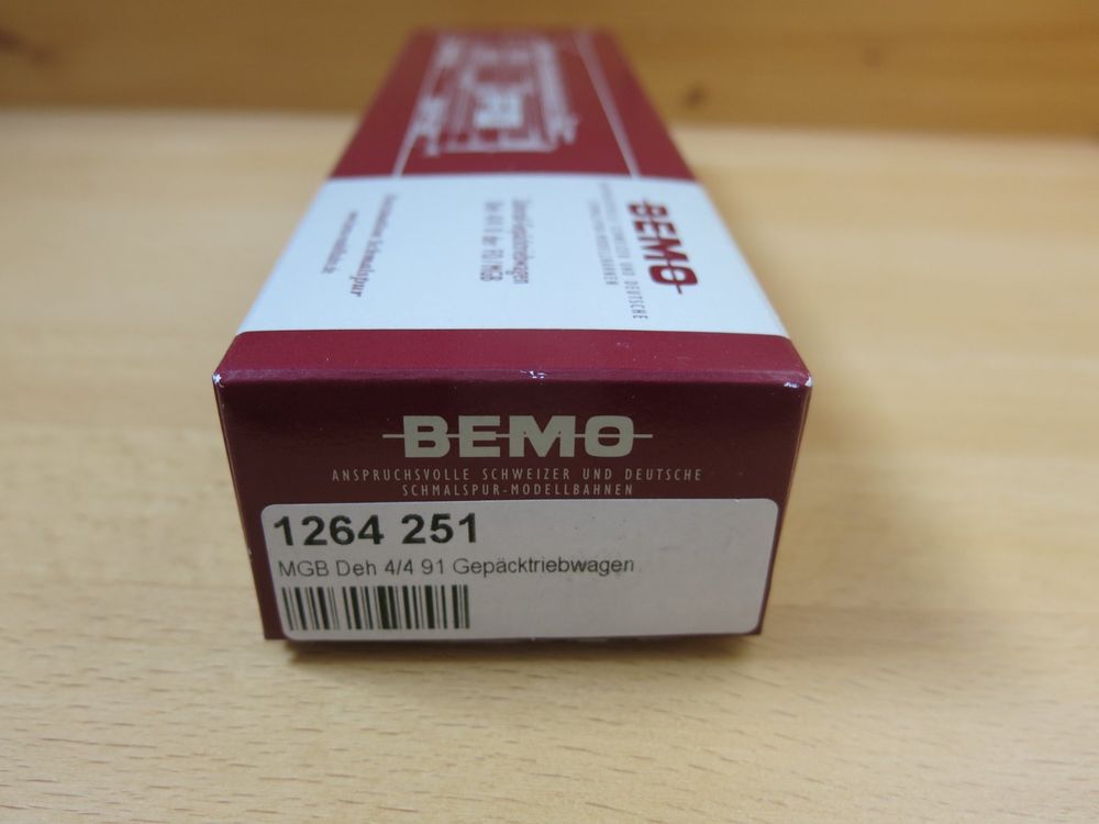 Bemo Modelleisenbahnen: Bemo 1264 251 MGB Deh 4/4 91 Gepäcktriebwagen - NEU – Neu und originalverpackt aus Sissach von kaupa 1